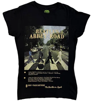 Obrázek produktu pro The Beatles Abbey Road 8 Track Black S Dámské Tričko