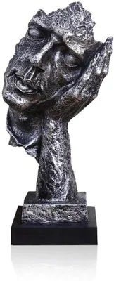 Image de Azomor : statue de bureau décorative abstraite en résine faite main, pour la maison ou le bureau