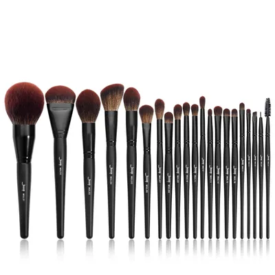 Produktbild von Jessup T271 Make -up -Pinsel -Set, kosmetische Pinsel, Augengesicht Lidschatten synthetisches Haar, 21 Teile, schwarz