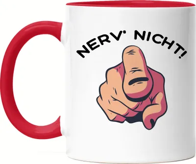 Produktbild von Nerv Nicht! Tasse Rot Büro-Tasse Rot Kollegen Chef Geschenkidee für Kollege Kollegin