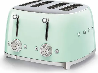 Produktbild von SMEG TSF03PGEU 4-Schlitz-Toaster 50's Retro Style, Pastellgrün