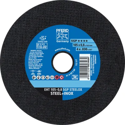 Produktbild von PFERD TOOLS Trennscheibe EHT 105x0,8x16 mm gerade Speziallinie SGP STEELOX für Stahl/Edelstahl