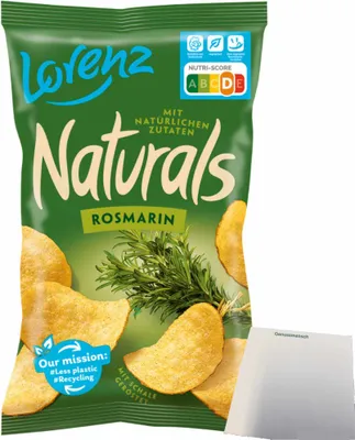 Produktbild von Lorenz Snack World Naturals Chips Rosmarin (1x95g Tüte) + usy Block