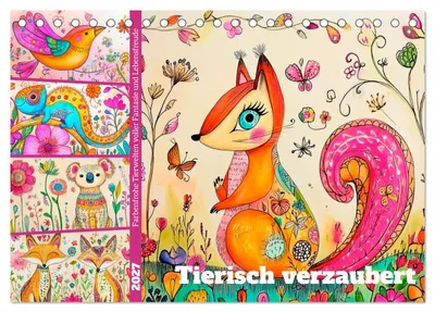 Produktbild von Tierisch verzaubert (Tischkalender 2027 DIN A5 quer), CALVENDO Monatskalender