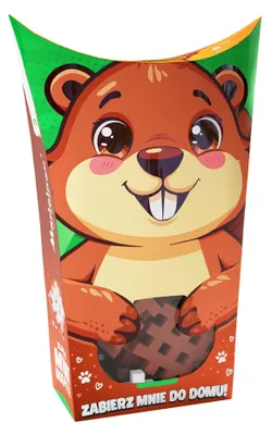 Zdjęcie produktu dla Klocki wafle mini PocketPets Bóbr 07061