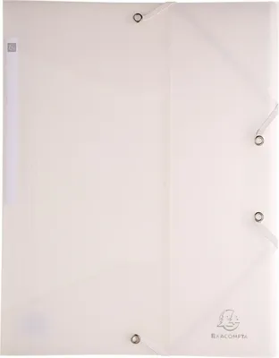 Produktbild von Exacompta 30x Sammelmappe +3 Klappen Gummizug PP 500µ A4 Transparent 55860E