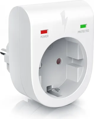 Produktbild von Arendo Schuko Überspannungsschutzadapter LED-Anzeige / Kindersicherung / bis 3500W