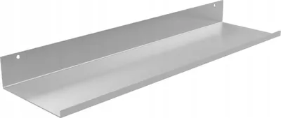 Immagine prodotto di Scaffale a muro in acciaio inox 15 x 80 cm con bordo come scaffale sospeso - moderno e minimalista