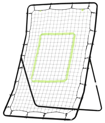 Produktbild von Kickback Rebounder Tor Rückprallwand Netz, Stahl+Pe, 75X126Cm, Trainingshilfe Für Fußball, Schwarz