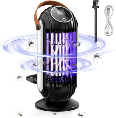 Produktbild von Insektenvernichter, UV Insektenfalle Elektrisch, Insektenlampe, Mückenlampe mit UV-Licht, 2000V Insekten Lampe Innen für Fliegen, Mücken, Motten