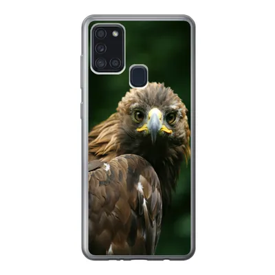 Produktbild von MuchoWow® Handyhülle Schutzhülle Hülle für Samsung Galaxy A21s Adler - Braun - Raubvogel Silikon Softcase Handy Hülle - Hartschale