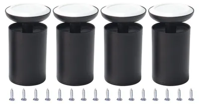 Image de Lot de 4 pieds de meubles en acier inoxydable réglables