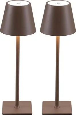 Produktbild von Visdanfo Kabellose Tischlampe, tragbare LED-Schreibtischlampe (2 pack) 4000 mAh, 3 Farben Braun