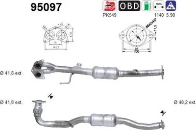 Zdjęcie produktu dla Katalizator Toyota Avensis 1,8Vvy-I