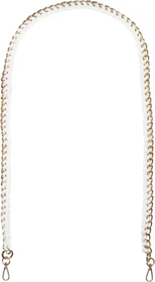 Produktbild von styleBREAKER Taschen Schulterriemen mit eingeflochtener Kette, Wechsel Taschengurt, Handyband, Handykette, Karabiner 02013038