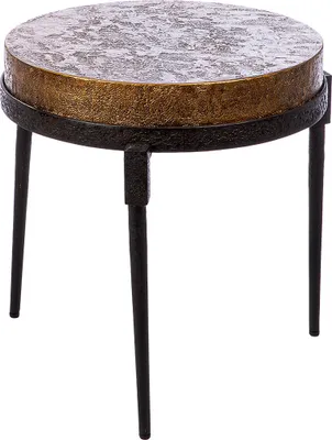 Produktbild von Gilde Beistelltisch, rund, "Caracas", Metall, kupferfarben, VE 1, H. 53 cm, D. 52,5 cm  51385