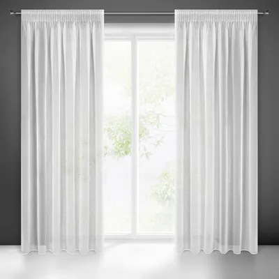 Produktbild von Gardine ELPIDIA weiß 140x270 cm  Kräuselband