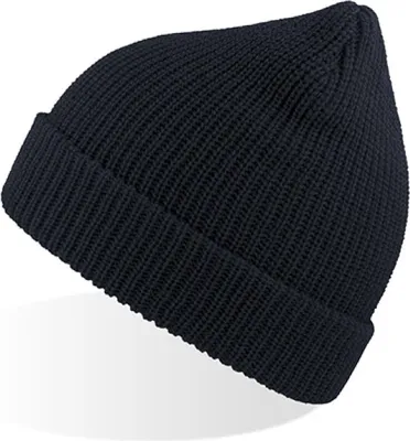 Produktbild von Atlantis WOLL | Woolly Beanie, Geripptes Beanie - Farbe: Navy - Größe: One Size