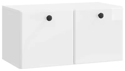Zdjęcie produktu dla vidaXL Szafka pod telewizor do montażu na ścianie 59,5 x 31 x 30 cm, biała, z połyskiem