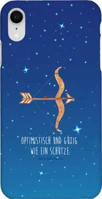 Produktbild von Mr. & Mrs. Panda Iphone XR Handyhülle Sternzeichen Schütze - Sternenhimmel Blau - Geschenk, Handy Case, Schützenfest, Premium Kunststoff, Geburtstag November, Dezember