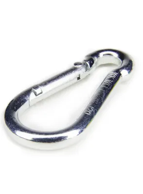 Produktbild von Edelstahl Karabiner silber Karabinerhaken Schnappverschluss 120 kg Tragfähigkeit