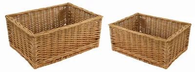 Immagine prodotto di Set 2 Cassetti in vimini naturale rettangolare
