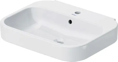 Produktbild von Waschtisch HAPPY D.2 m ÜL HLB 600x475mm 1 Hahnloch weiß weiß