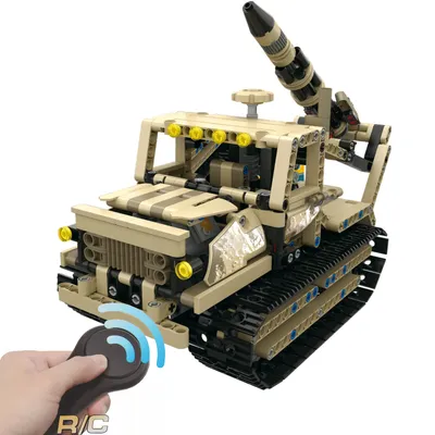 Produktbild von RC Panzer Raketenfahrzeug - 606 Klemmbausteinen -  2606