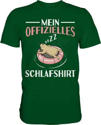 Produktbild von Offizielles Schlafshirt Nachthemd Schlafanzug Pyjama Igel T-Shirt – Bottle Green / XXL