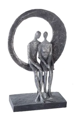 Obrázek produktu pro Casablanca by Gilde dekorativní soška Love Place antické stříbro v. 30 cm,79496