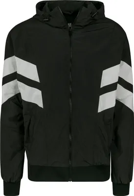 Obrázek produktu pro Bunda Urban Classics Crinkle Panel Track Jacket blk/wht - L