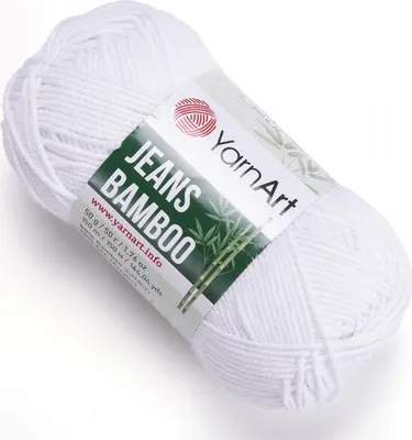 Produktbild von Yarn Art Jeans Bamboo 101 White Strickgarn