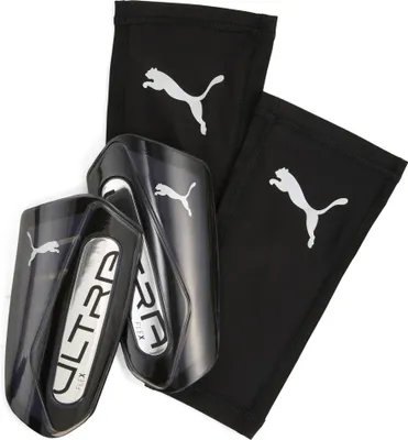 Image de Puma Ultra Flex Sleeve protège-tibias unisexe noir argent taille XS