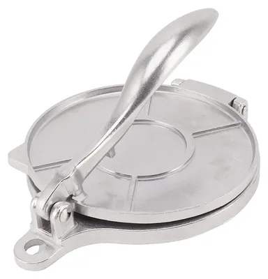 Tortillapresse aus Aluminiumlegierung, 16 cm, silber