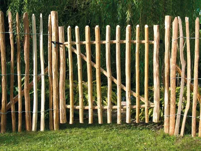 Produktbild von Vorgarten-Rollzaun Tor 100x90 cm Haselnuss