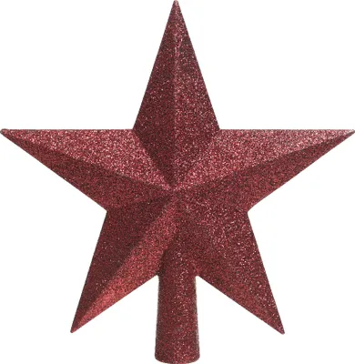 Produktbild von Christbaumspitze Stern mit Glitzer 19cm Kunststoff - Ochsenblut