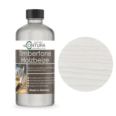 Produktbild von Contura Holzbeize 250ml Holzfarbe Tischler Positiv Beize Holz Farbe Wasserbeize Parkett - Weiß