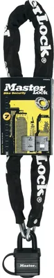 Image de MASTER LOCK Chaîne 8390 EURDPRO avec anneau en nylon noir et cadenas 900 mm SB