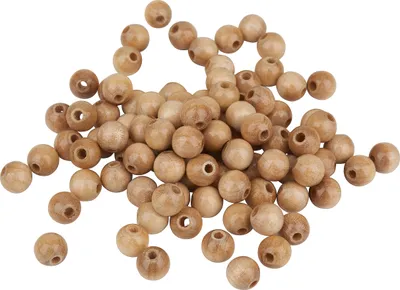 Image de Perles en bois, Ø 8 mm, 85 pièces nature