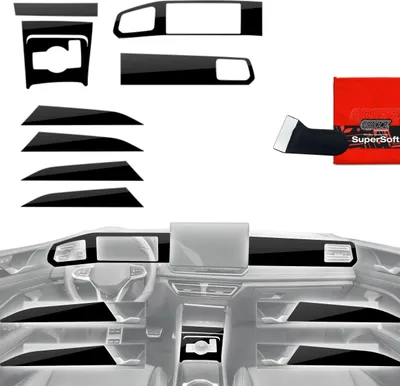 Immagine prodotto di 8in1 Pellicole protettive Grizz Protector per console centrale e cruscotto - Volkswagen Tiguan 3 (2024-2025) Nero lucido