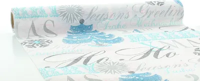 Produktbild von Sovie HOME WeihnachtstischläuferXmas-Greetings in Türkis aus Linclass® Airlaid 40 cm x 4,80 m, 1 Stück