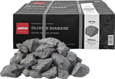 Produktbild von Harvia Olivindiabas Saunasteine | eckig 20 kg | 5-10 cm