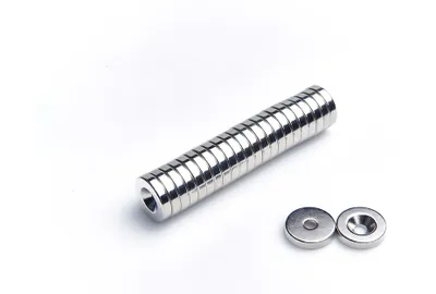 Produktbild von Neodym Magnete Ringmagnete  14x(7,5x3,5)x3  mm N38 1 Stück für Schrauben, Extrem stark, Magnettafeln, Kühlschränke, Whiteboards, DIY