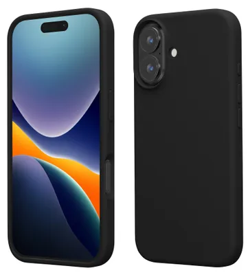 Produktbild von kwmobile Handyhülle für iPhone 16 Hülle, für iPhone 16 Case - Hülle Silikon - kabelloses Laden - Schwarz