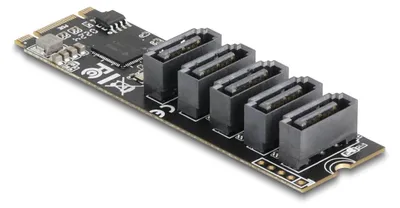 Produktbild von Delock M.2 2280 Key B+M Kontroller zu 5 x SATA (64241)