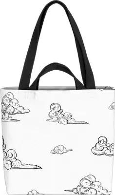 Produktbild von VOID Wolken Himmel Zeichnung Tasche 33x33x14cm,15l Einkaufs-Beutel Shopper Einkaufs-Tasche Bag