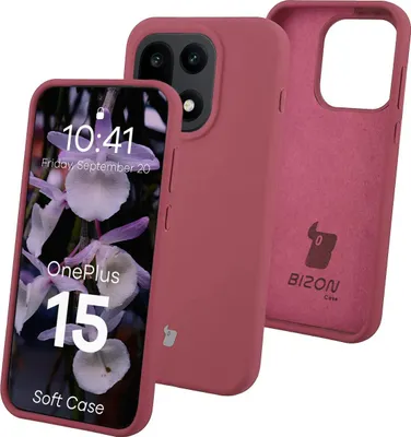 Produktbild von Silikon Handyhülle für OnePlus 15, Bizon Soft Case, Pflaumenfarbe