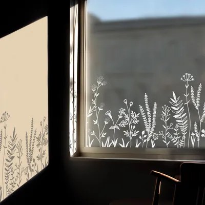 Produktbild von Fensterbilder Frühling Blumen 39x150cm Selbstklebend PVC