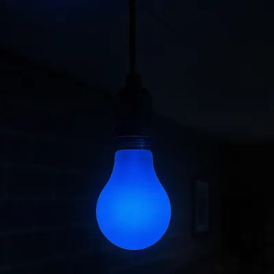 Productafbeelding van LED-lamp, bolvormig, 3W = 25W, E27, blauw, geschikt voor binnen- en buiten gebruik, feestverlichting