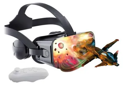 Image de Casque réalité virtuelle 3D avec manette Bluetooth